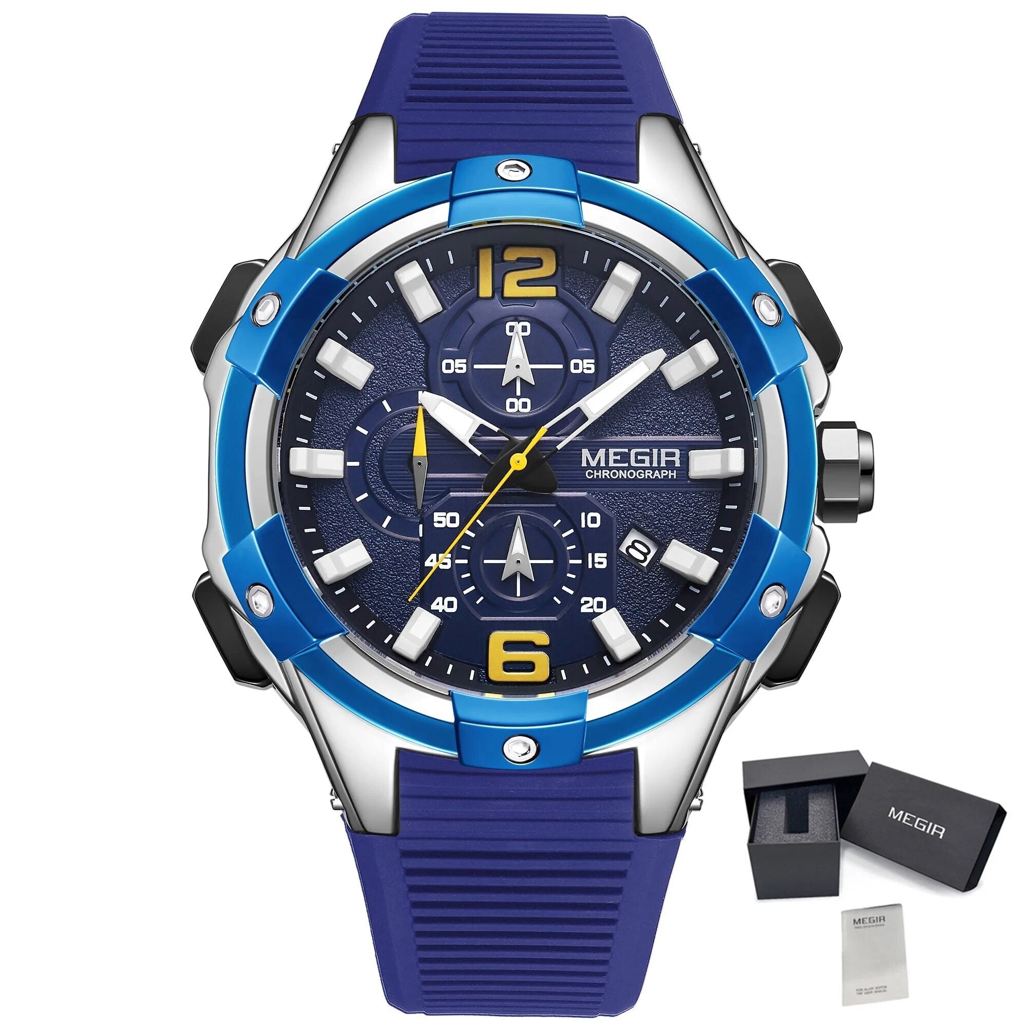 Relógio MEGIR 2161 | Luxo Militar com Luminoso e Data | Homem