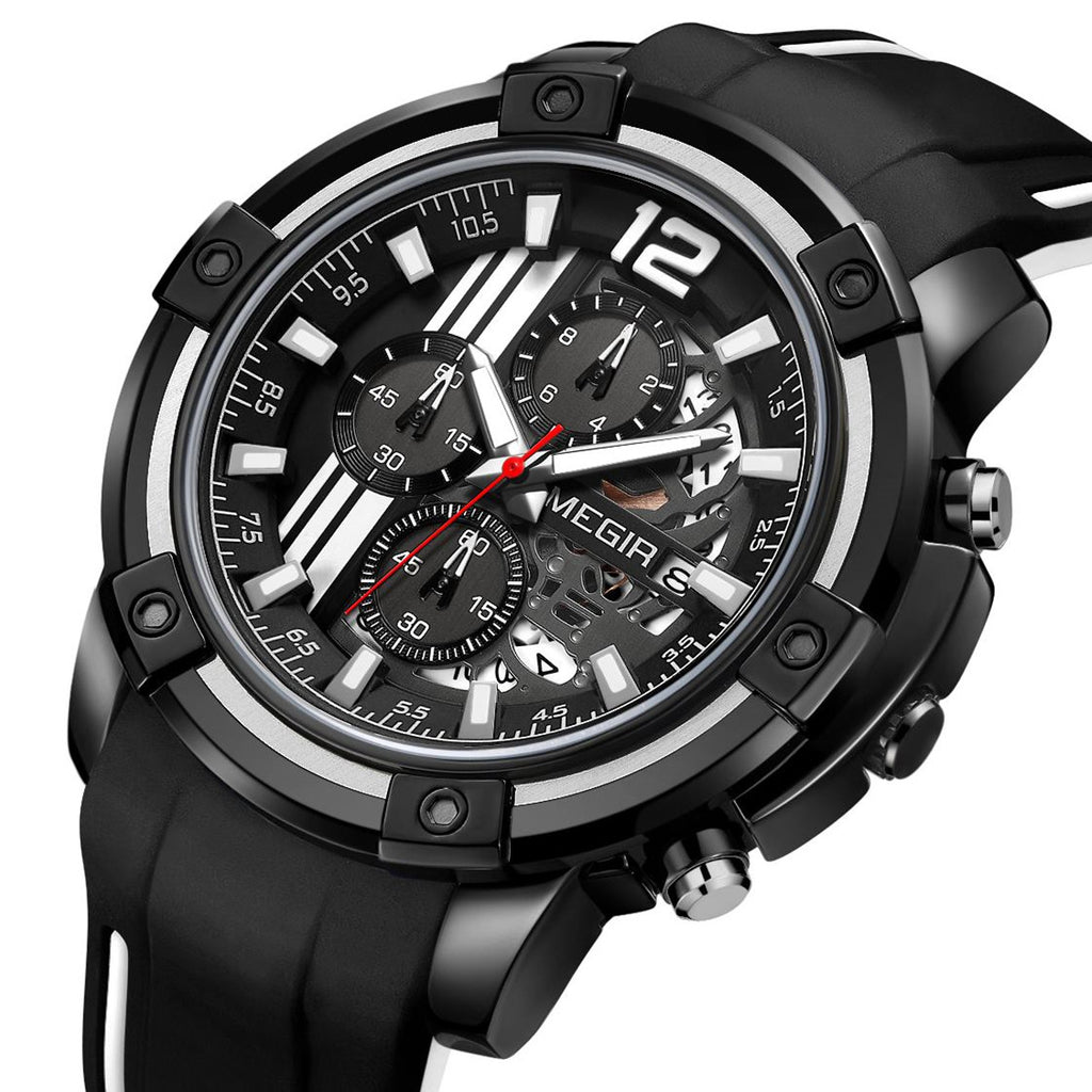 Relógio MEGIR 2097 | Militar Desportivo com Pulseira Silicone