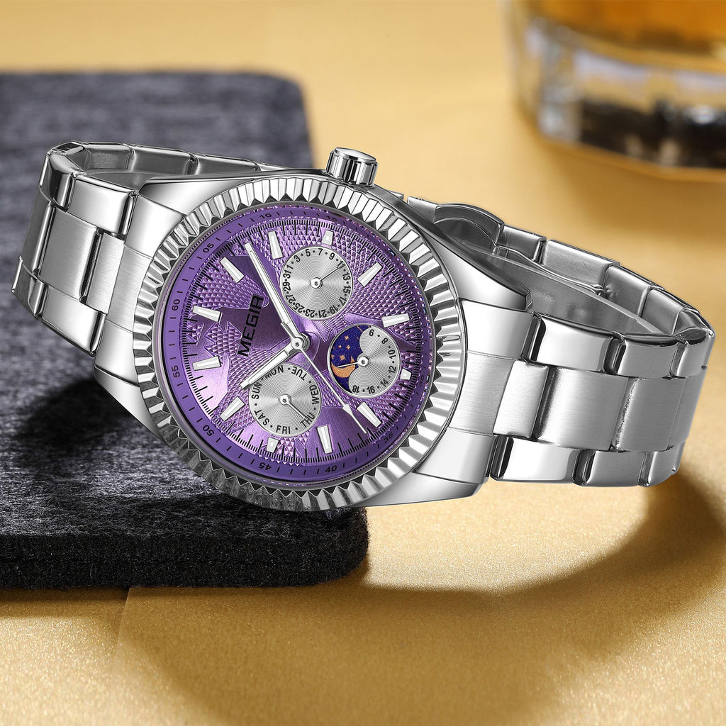 Relógio MEGIR 1102 | Business Casual com Calendário e Luminoso