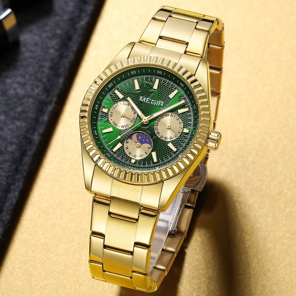 Relógio MEGIR 1102 | Business Casual com Calendário e Luminoso