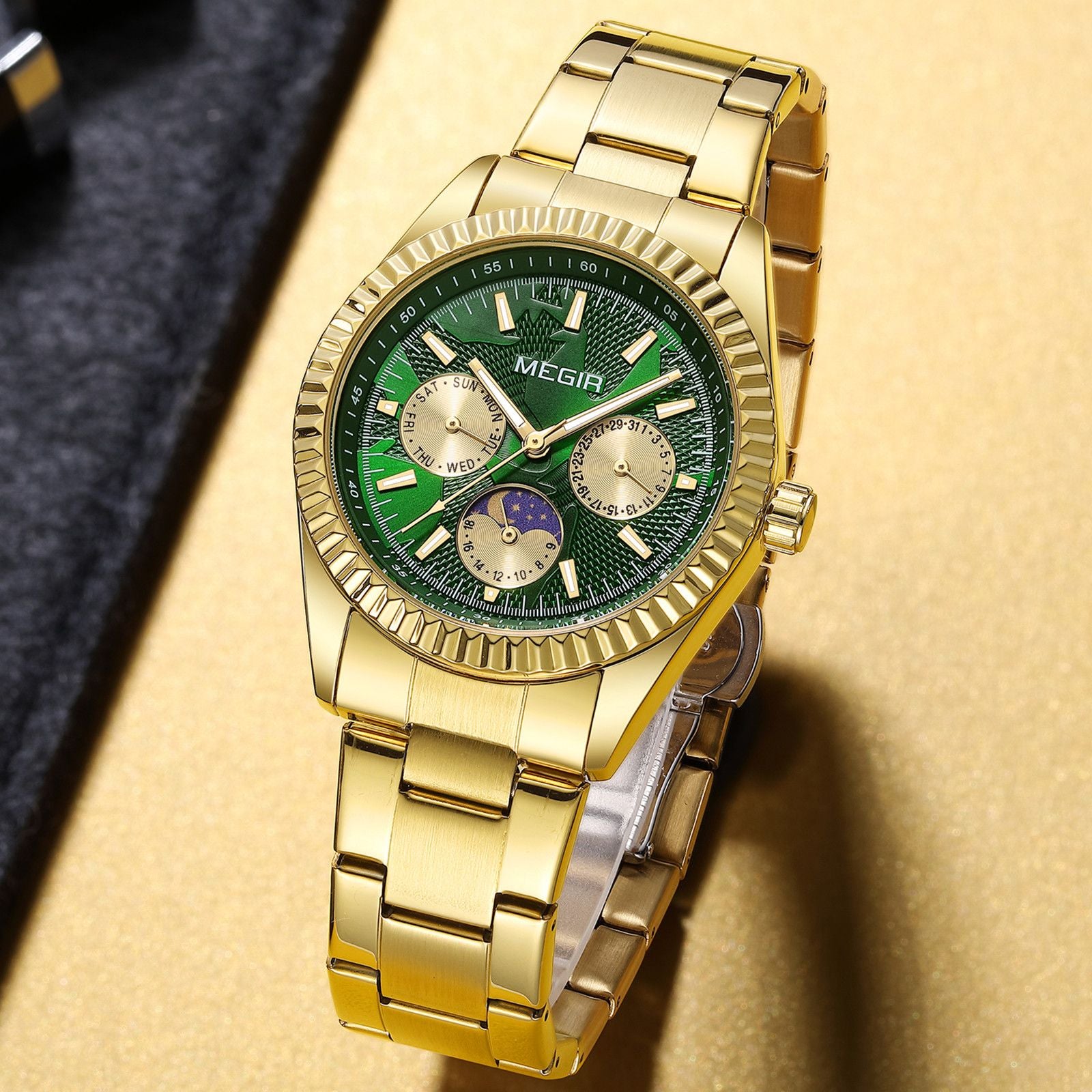 Relógio MEGIR 1102 | Business Casual com Calendário e Luminoso