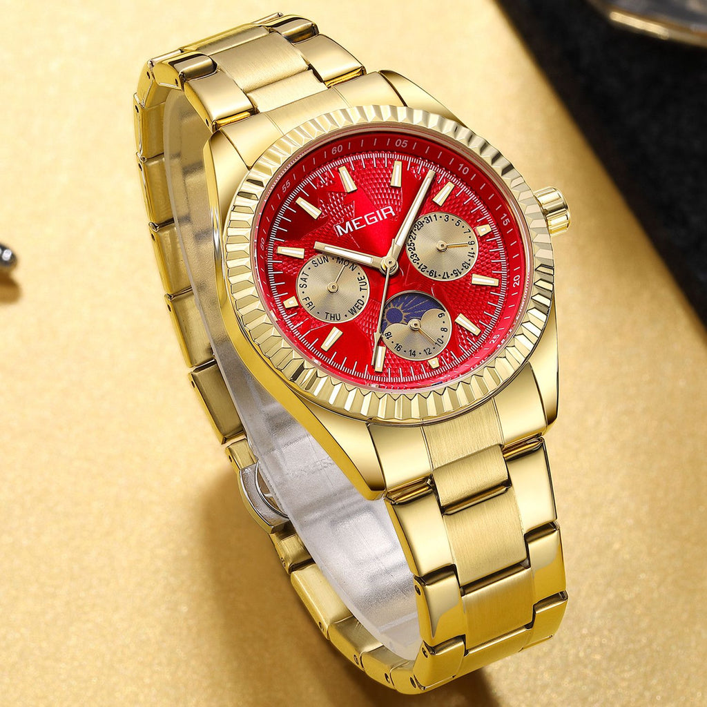 Relógio MEGIR 1102 | Business Casual com Calendário e Luminoso