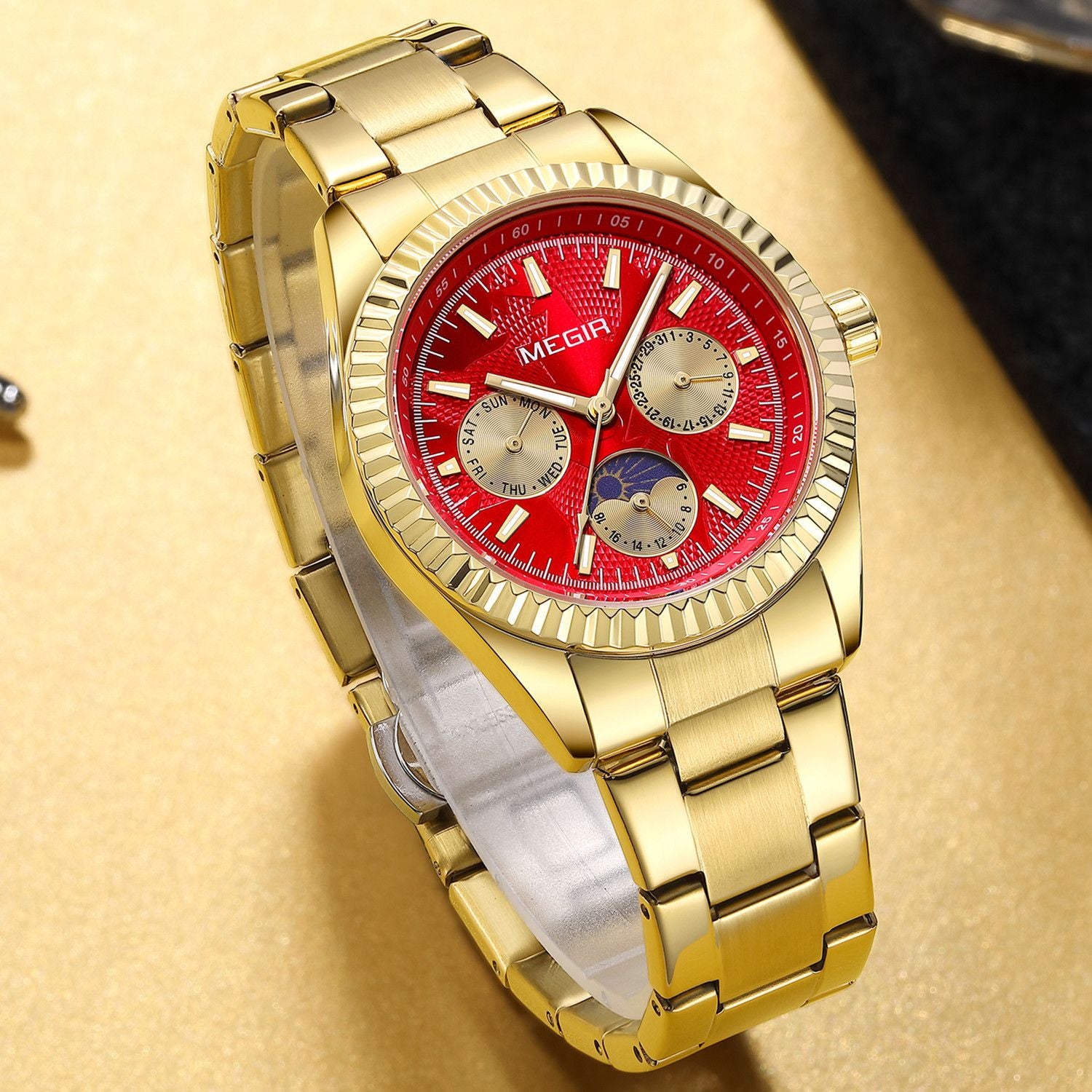Relógio MEGIR 1102 | Business Casual com Calendário e Luminoso