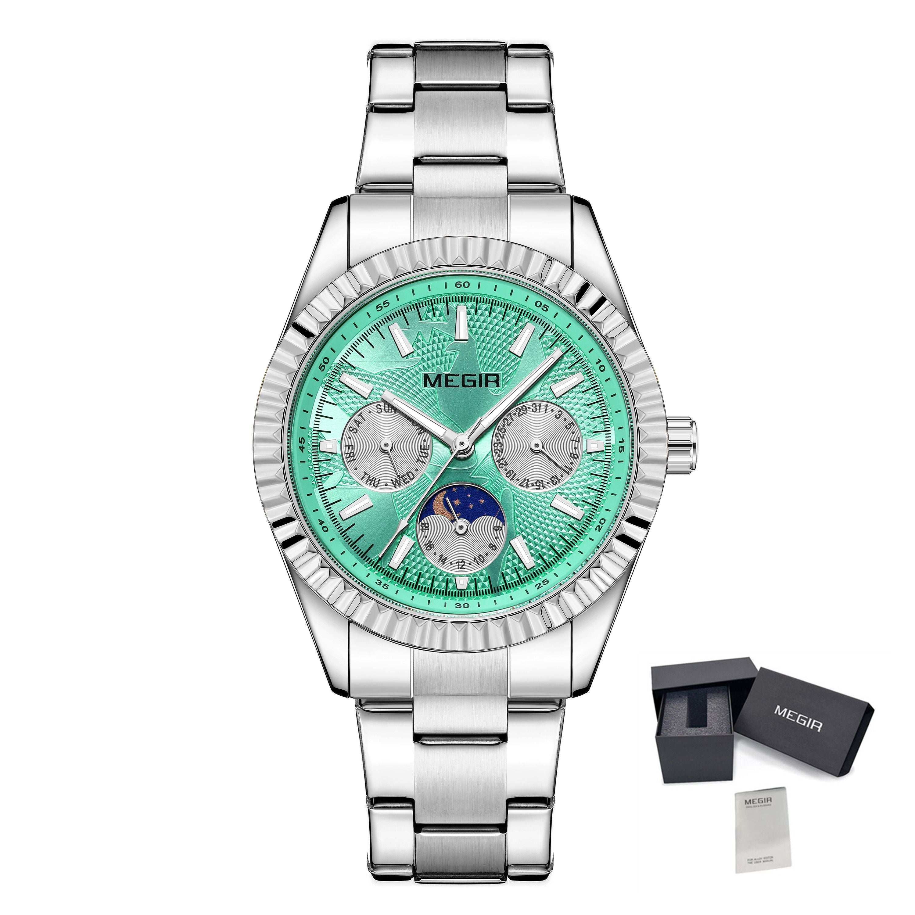 Relógio MEGIR 1102 | Business Casual com Calendário e Luminoso
