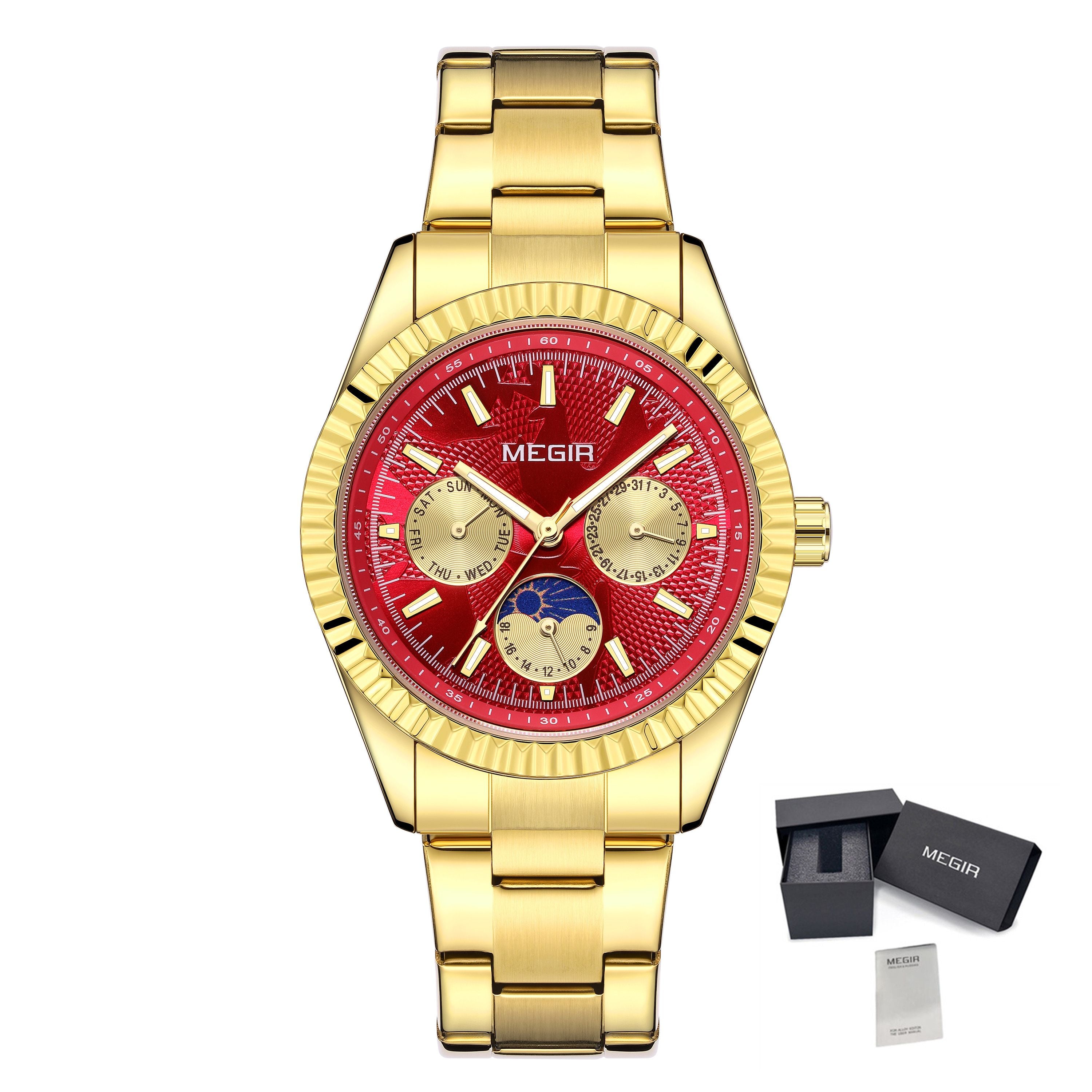 Relógio MEGIR 1102 | Business Casual com Calendário e Luminoso