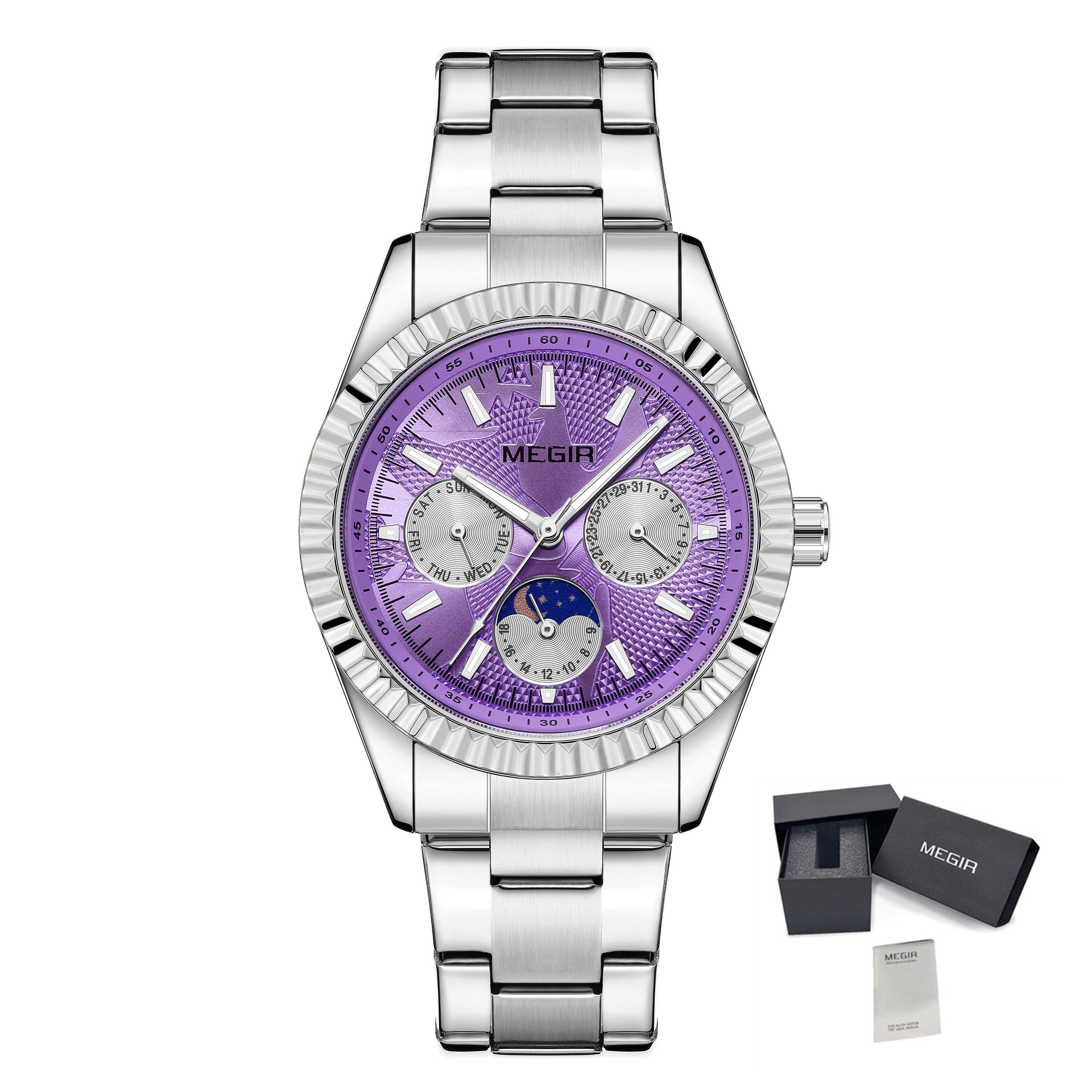 Relógio MEGIR 1102 | Business Casual com Calendário e Luminoso
