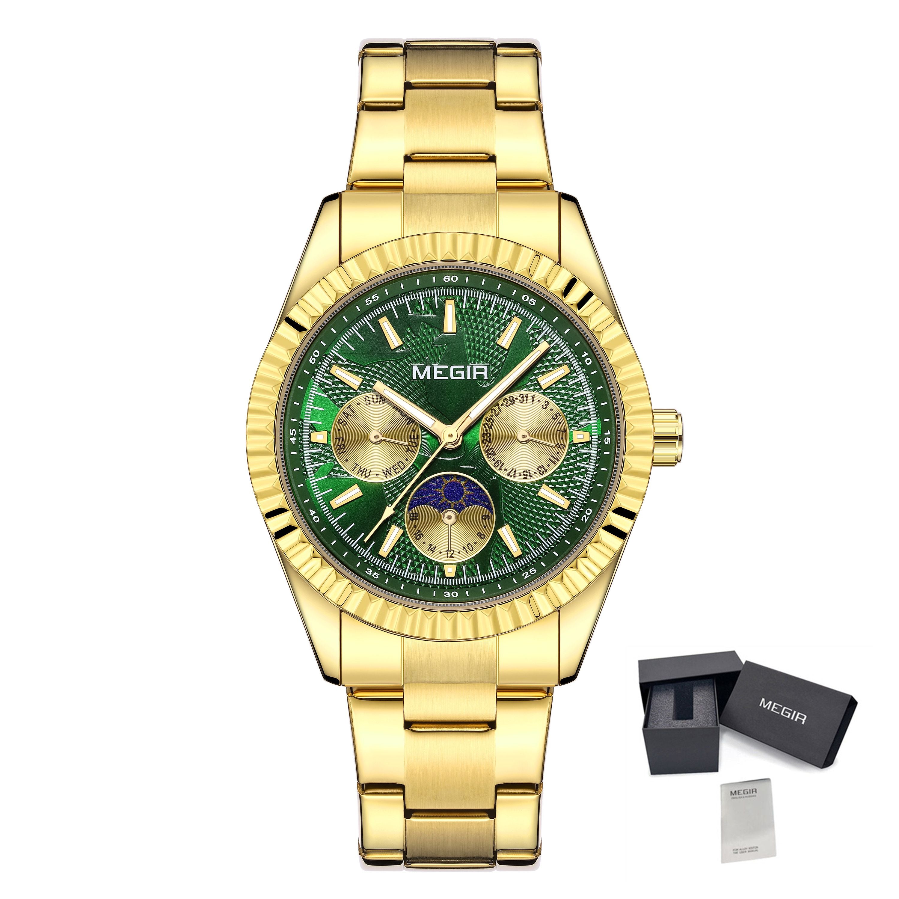 Relógio MEGIR 1102 | Business Casual com Calendário e Luminoso