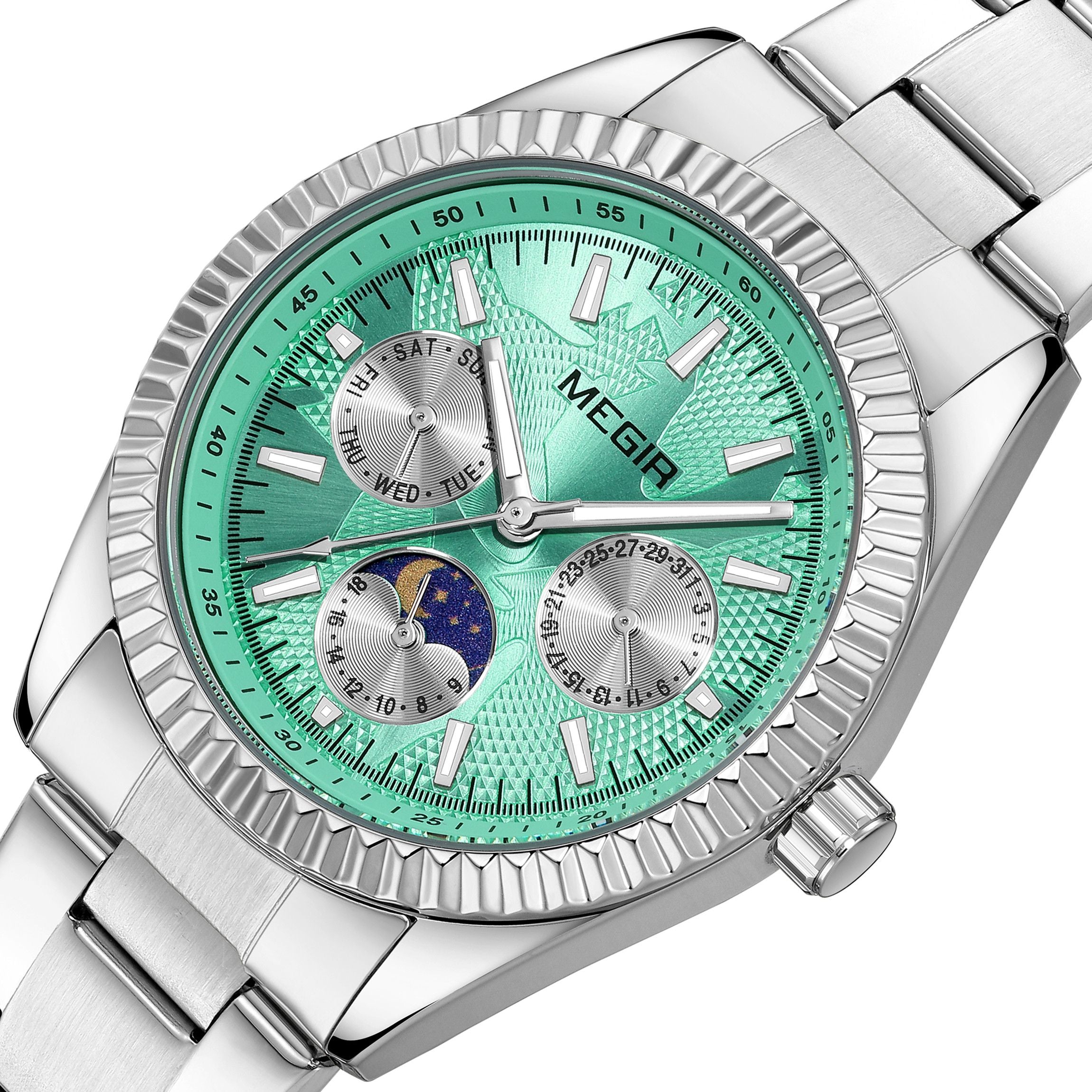 Relógio MEGIR 1102 | Business Casual com Calendário e Luminoso