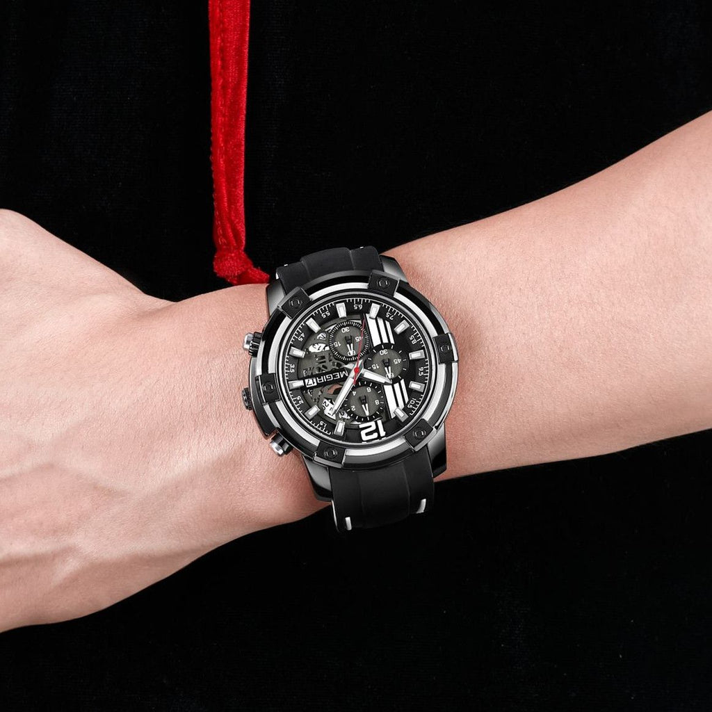 Relógio MEGIR 2097 | Militar Desportivo com Pulseira Silicone