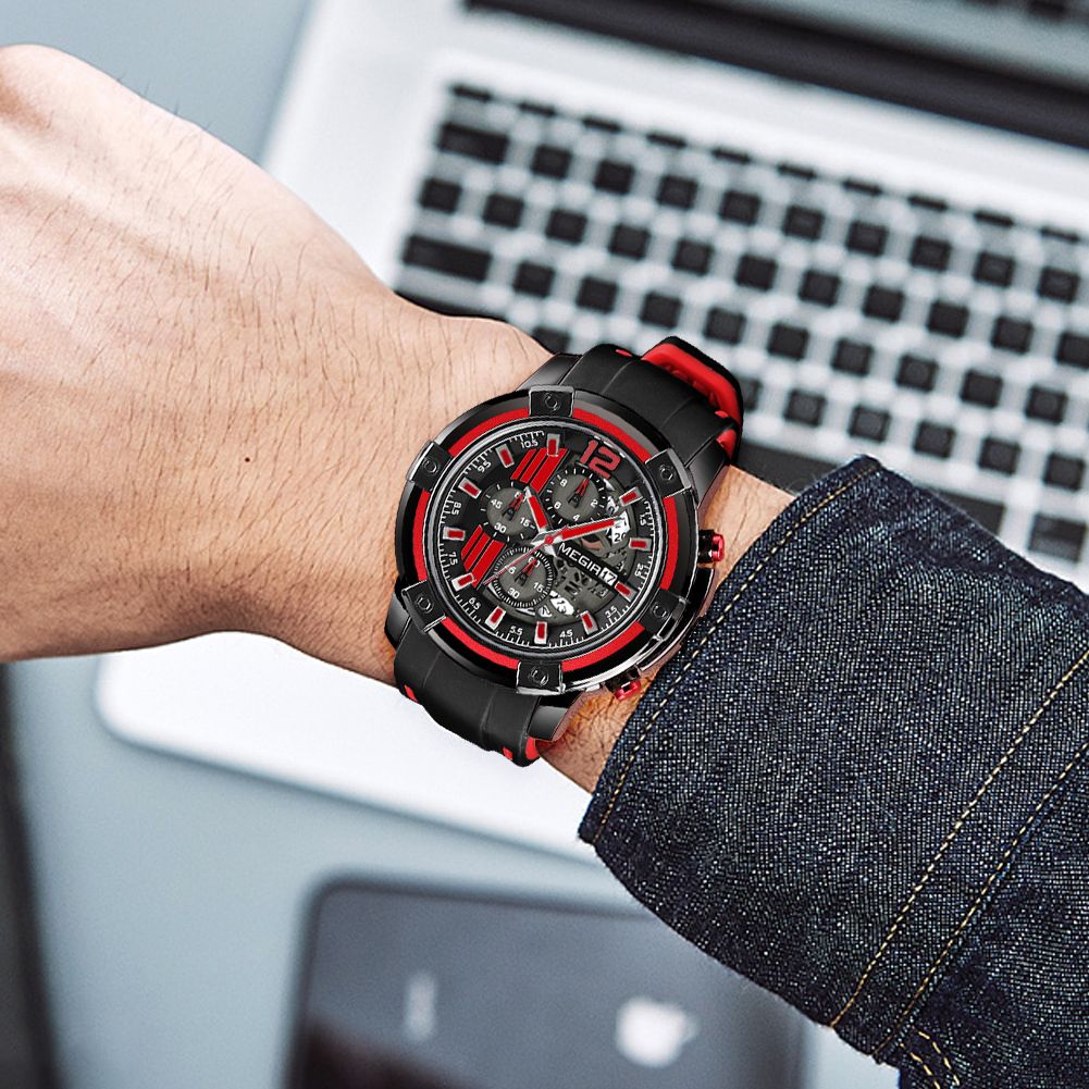 Relógio MEGIR 2097 | Militar Desportivo com Pulseira Silicone