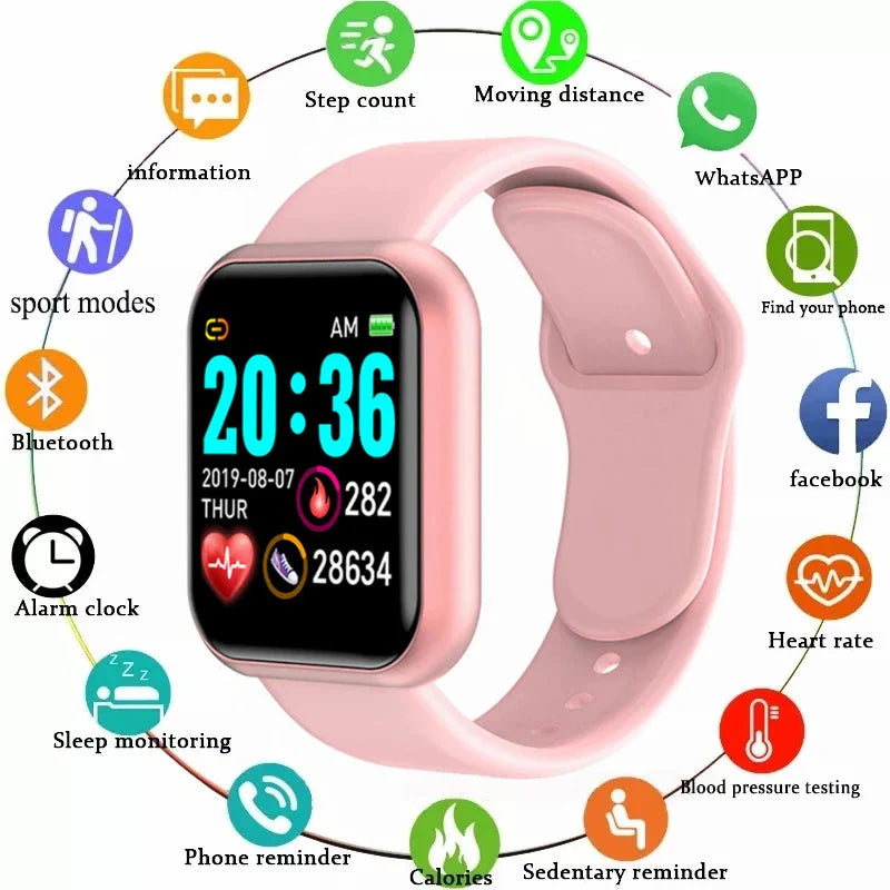 Smartwatch Y68 D20 | Bluetooth, Fitness e Monitor de Saúde