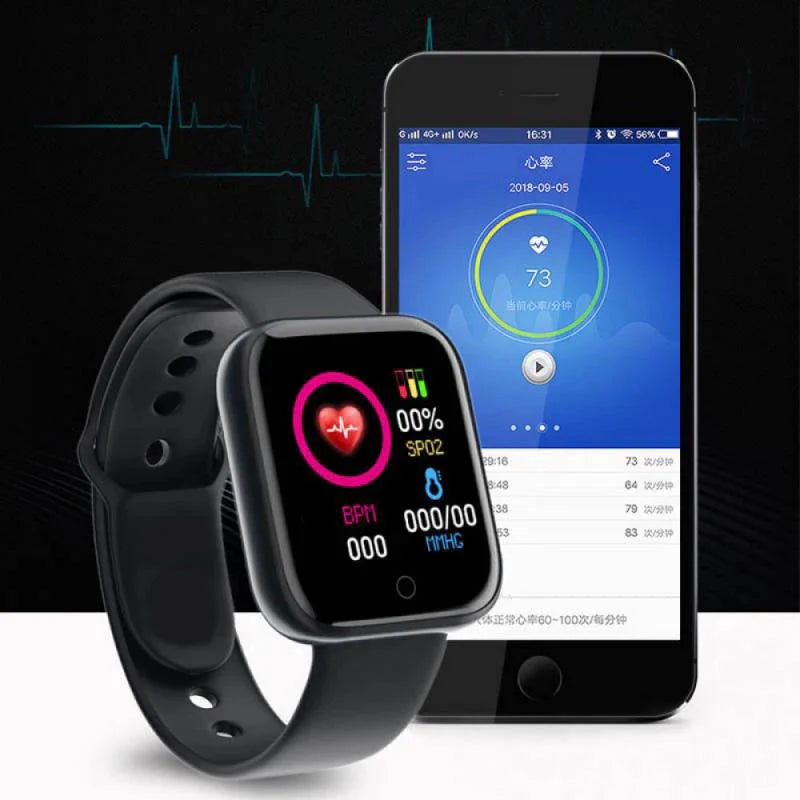 Smartwatch Y68 D20 | Bluetooth, Fitness e Monitor de Saúde