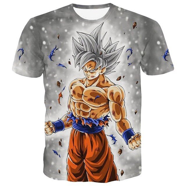 T-Shirt Dragon Ball Z 3D | Goku e Vegeta | Anime Homem Verão