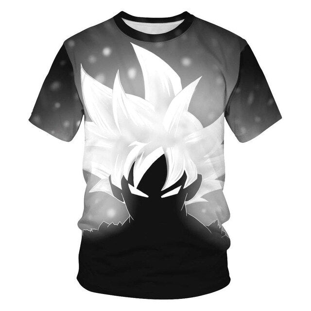 T-Shirt Dragon Ball Z 3D | Goku e Vegeta | Anime Homem Verão