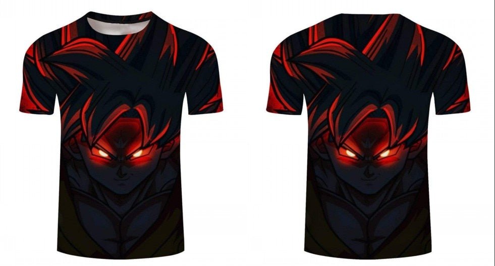 T-Shirt Dragon Ball Z 3D | Goku e Vegeta | Anime Homem Verão